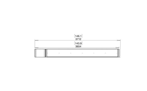 Ecosmart Fire Flex 140PN.BXL Peninsula Fireplace Insert - Black Finish / Black Burner - ESF.FX.140PN.BXL.B